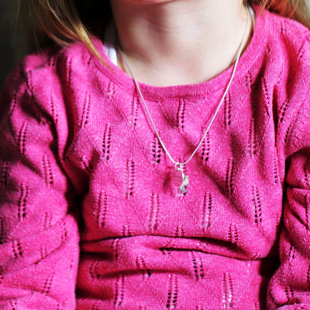 Taufkette Mädchen mit Gravur Namenskette Taufe Silber Taufschmuck Engel Taufgeschenk Geburt Kette Schutzengel Baby Heilige Taufe | HANDMADE IN GERMANY