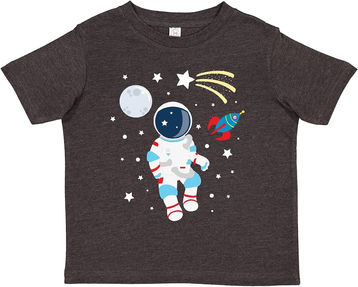 inktastic Astronaut The Moon Spaceship and Shooting Star Toddler T-Shirt