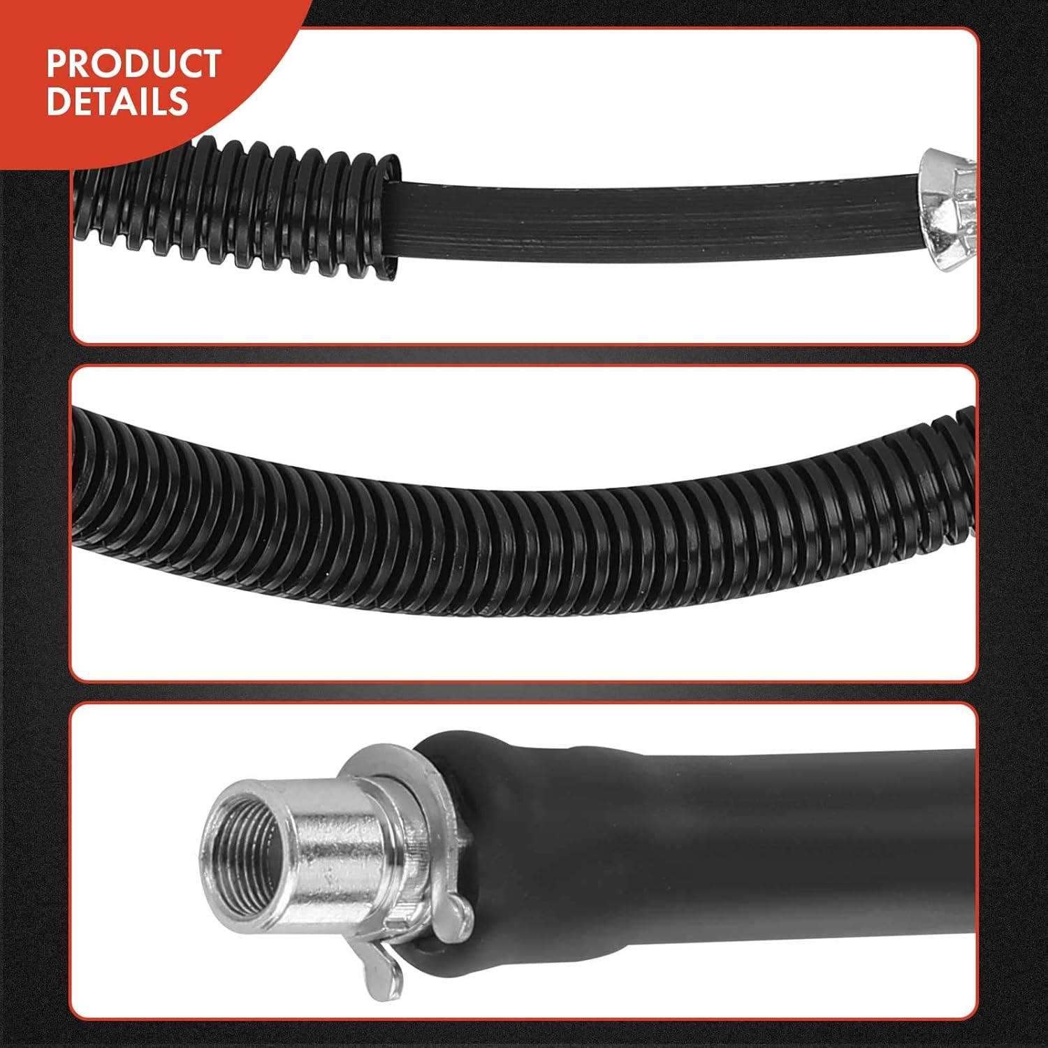 A-Premium Rear Driver Brake Hydraulic Hose Compatible with Chevy and GMC Models - Express 1500, Express 2500, Express 3500, Savana 1500, Savana 2500, Savana 3500, Savana 4500, Express Cargo/Pasajeros