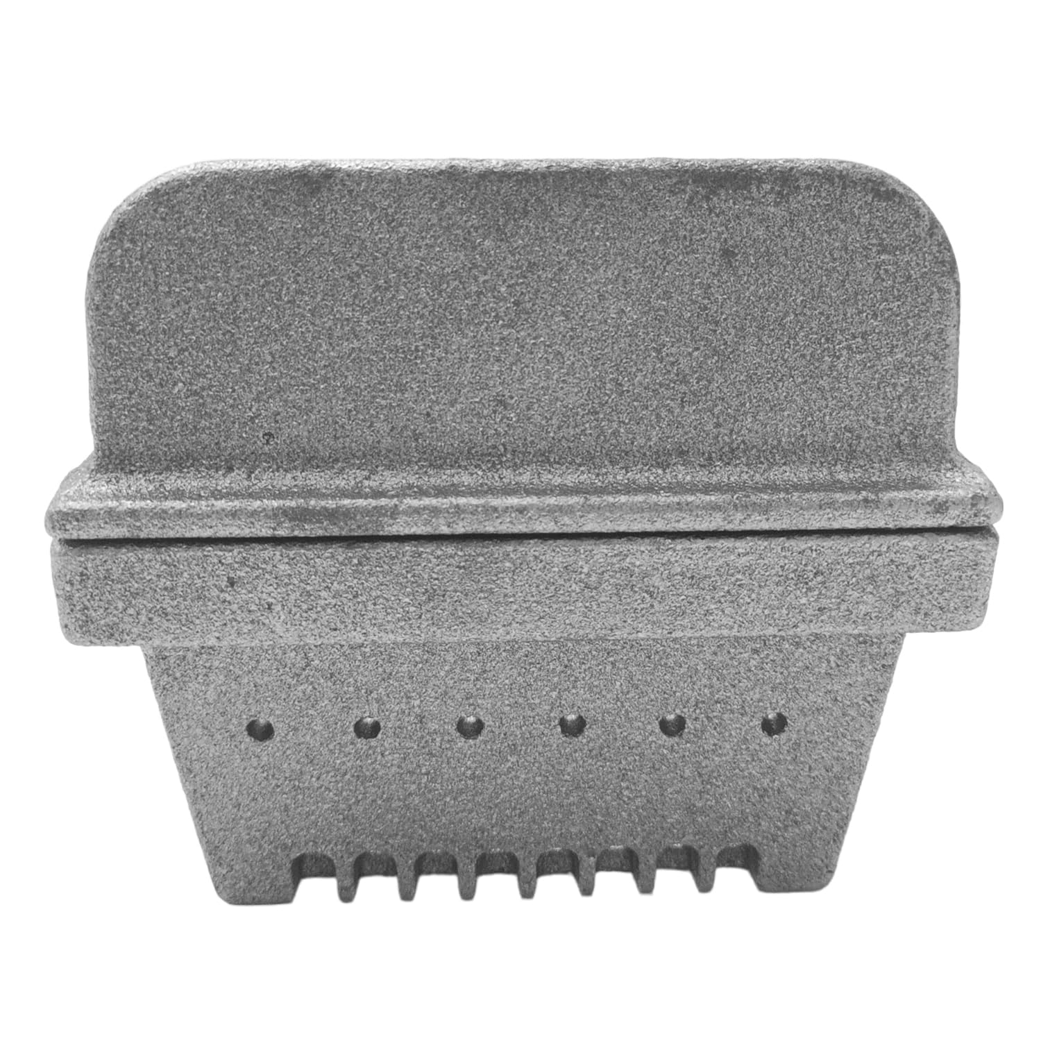 eRicambi® Braciere in Ghisa Cestello 2 Pezzi per Stufa a Pellet, con Foro per la Resistenza di Accensione, Compatibile con KALON 220002, Dimensioni 136x92mm H=116mm