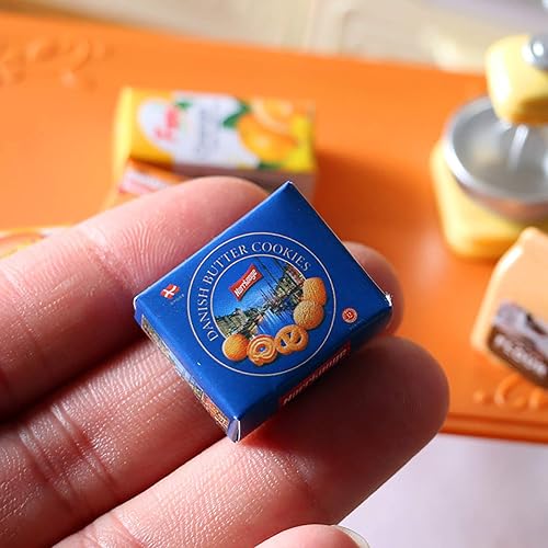 Miniatura 5 de Mini casa de muñecas de muebles, 6 piezas de caja de comida en miniatura hecha a mano, surtido de paquetes de casa de muñecas DIY para niños A