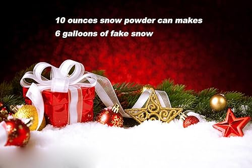 Miniatura 4 de Nieve falsa de 10 onzas de nieve instantánea que hace 10 galones, nieve artificial ideal para decoraciones navideñas de nieve e invierno