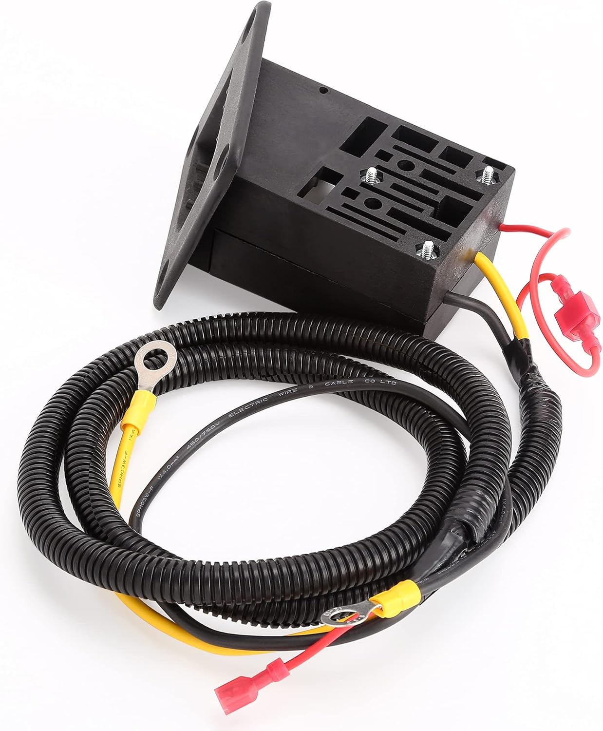 10L0L 36 Volt Powerwise Charger Receptacle for EZGO TXT & Medalist DCS/PDS Golf Cart, Receptacle with Wiring Harness, OEM# 73063-G01 73063G01