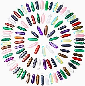 30Pcs Healing Crystal Stones Sets, 7 Chakra Hexagonal Healing
