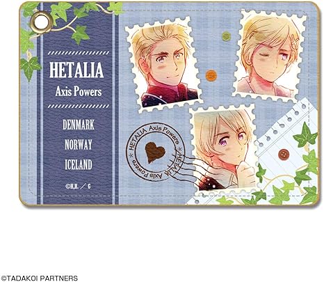 Amazon ヘタリア Axis Powers レザーパスケース デザイン16 デンマーク ノルウェー アイスランド アニメ 萌えグッズ 通販
