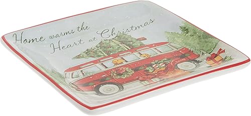 Miniatura 4 de Certified International Home for Christmas - Plato de canapé de 6 pulgadas, juego de 4 diseños surtidos, talla única, multicolor.,