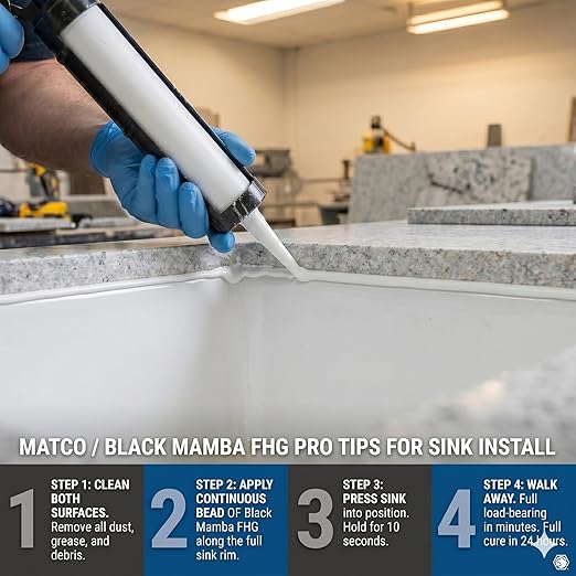 Black Mamba FHG Adhesivo para Lavabos MS Polymer, 2 Unidades miniatura 8