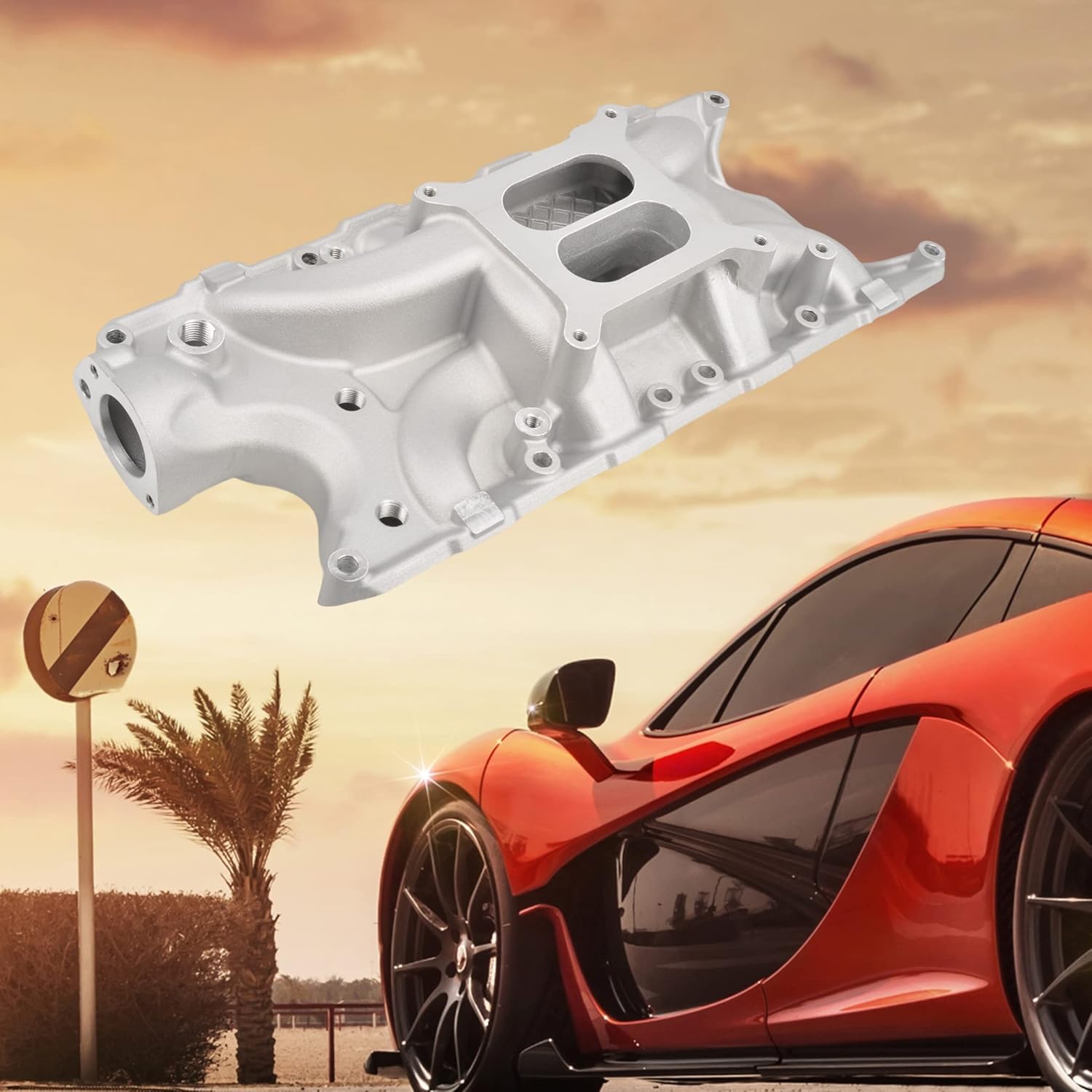 Intake Manifold Dual Plane Aluminum Compatible with Ford Small Block 289 302