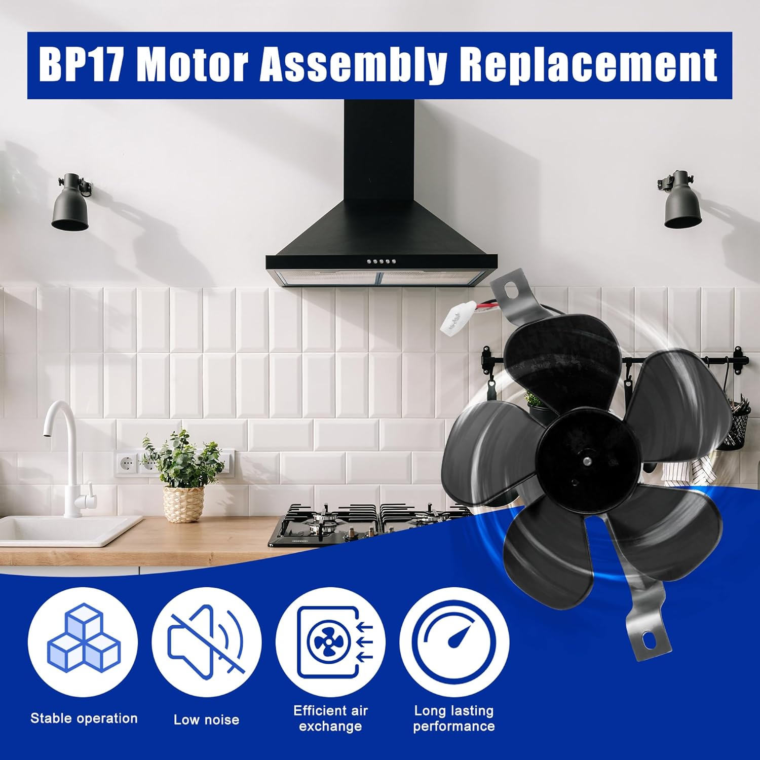 S97012248 97012248 99080492 Range Hood Fan Motor Fit for Br-oan Nu-Tone LL6300 RL6100 Range Hood - Replace 99080363 BP17 99080533 1172615 byTOMOON