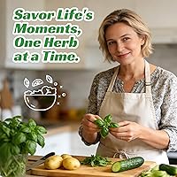 Vista 7 de Kit de iniciación de jardín de 15 hierbas para interiores, más de 12800 semillas sin OMG con albahaca genovesa, menta, perejil, juego completo