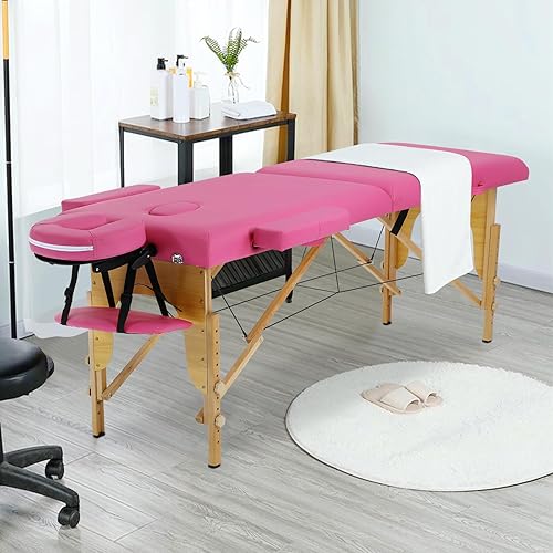 Miniatura 8 de Mesa de masaje portátil para pestañas, cama plegable de spa para terapia física, cama de tatuaje esteticista, rosa