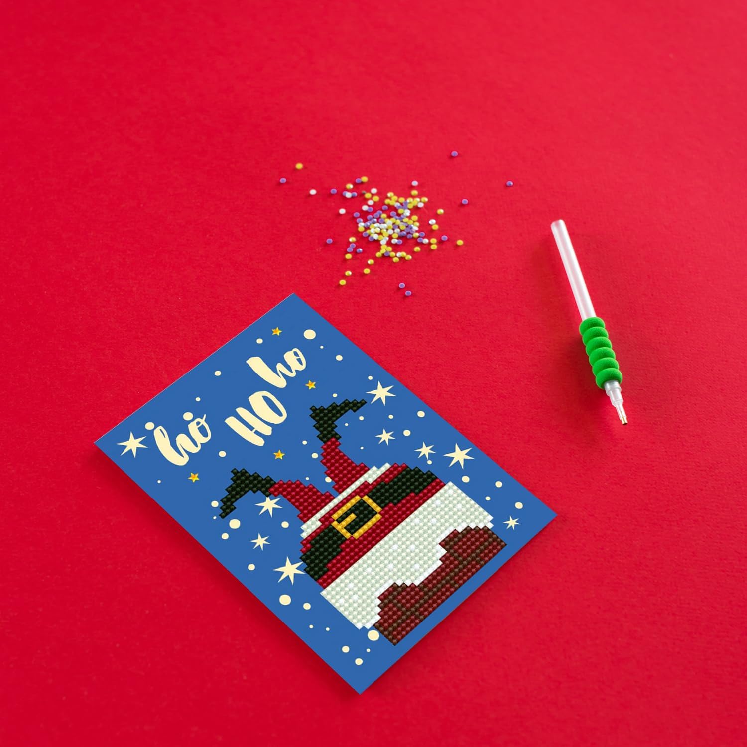 DIAMOND DOTZ Ho Ho Ho Card Diamond Painting Kits for Adults - Diamond Art Kits a Relaxing Creative Craft Kit with Dotz Gems