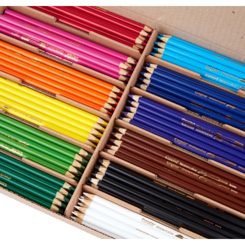 CRAYOLA Classpack Aquarellstifte, 240 Karat, je 20 Stück in 12 Farben, ideal für Klassenzimmer, Bildung, Kunstwerkzeuge