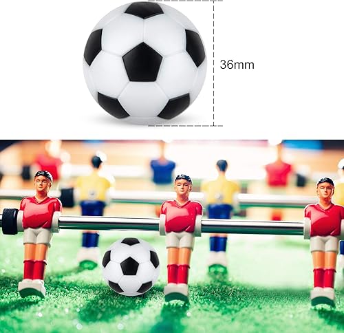 Miniatura 3 de Coopay 12 pelotas de futbolín de 1.41 pulgadas (1.417 in), pelotas de repuesto de fútbol de mesa, multicolor, oficiales, con una bolsa de cordón