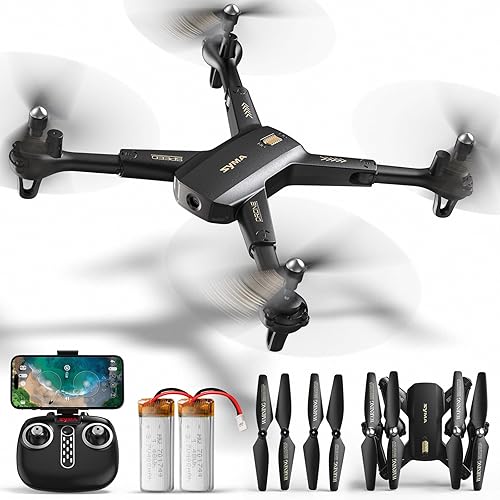 Dron plegable para adultos con cámara FPV de 1080P, cuadricóptero SYMA RC para niños principiantes con modo sin cabeza, retención de altitud, giro y