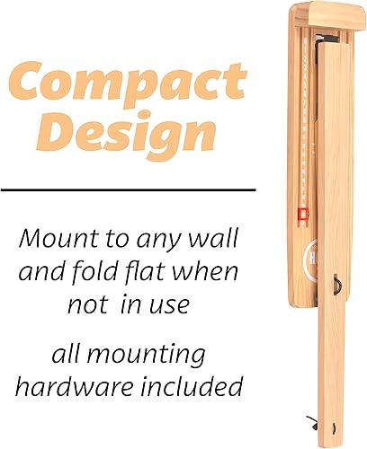 Miniatura 3 de GoSports Hook 21 Juego de columpio de anillo montado en la pared con brazo plegable - Juega en interiores o exteriores