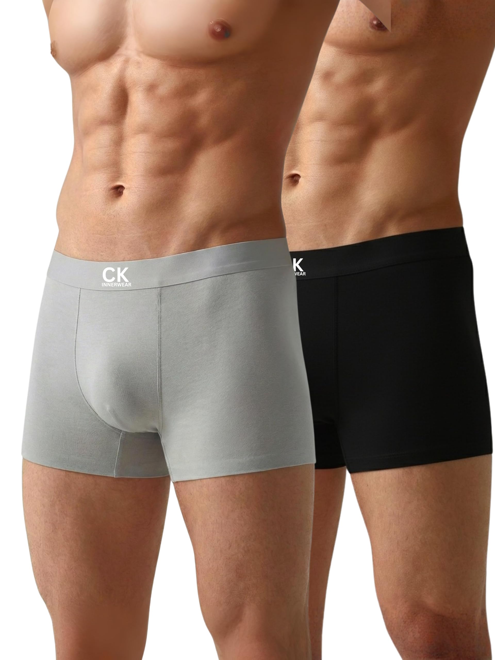 CK INNERWEAR Men’s Modal Cotton Stretch Trunks | Ultra-Soft Breathable Underwear with 4-Way Stretch, Anti-Odour & No Ride-Up Fit | Premium Waistband | Underwear for Men | Pack of 1/2/4 | S-XXL