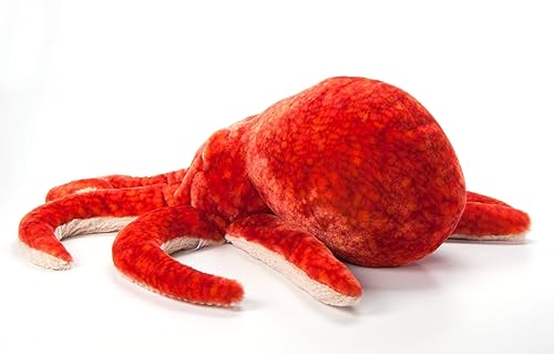 Miniatura 11 de The Petting Zoo Peluche de pulpo rojo del Pacífico, regalos para niños, animales salvajes del océano Onez, juguete de peluche jumbo de pulpo de 24