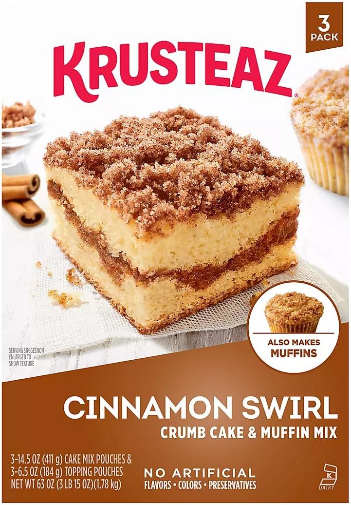 KrusteazCinnamon Swirl Cake & Muffin Mix Pack of 3