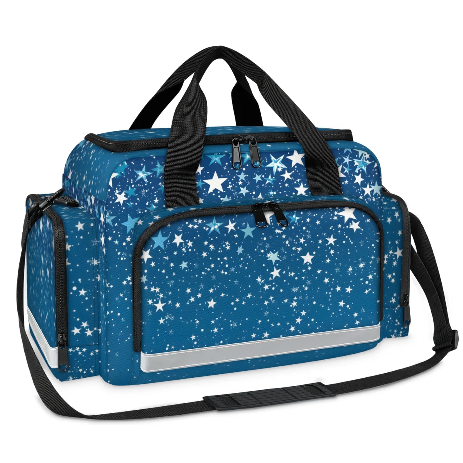 GzLeyigou First Aid Bags Empty, Glowing Starry Sky Emergency Bag First Aid Kit Multiple Compartment Kit Carrier On Call Trauma Bag For Paramedics Emergency Medical Supplies Kit