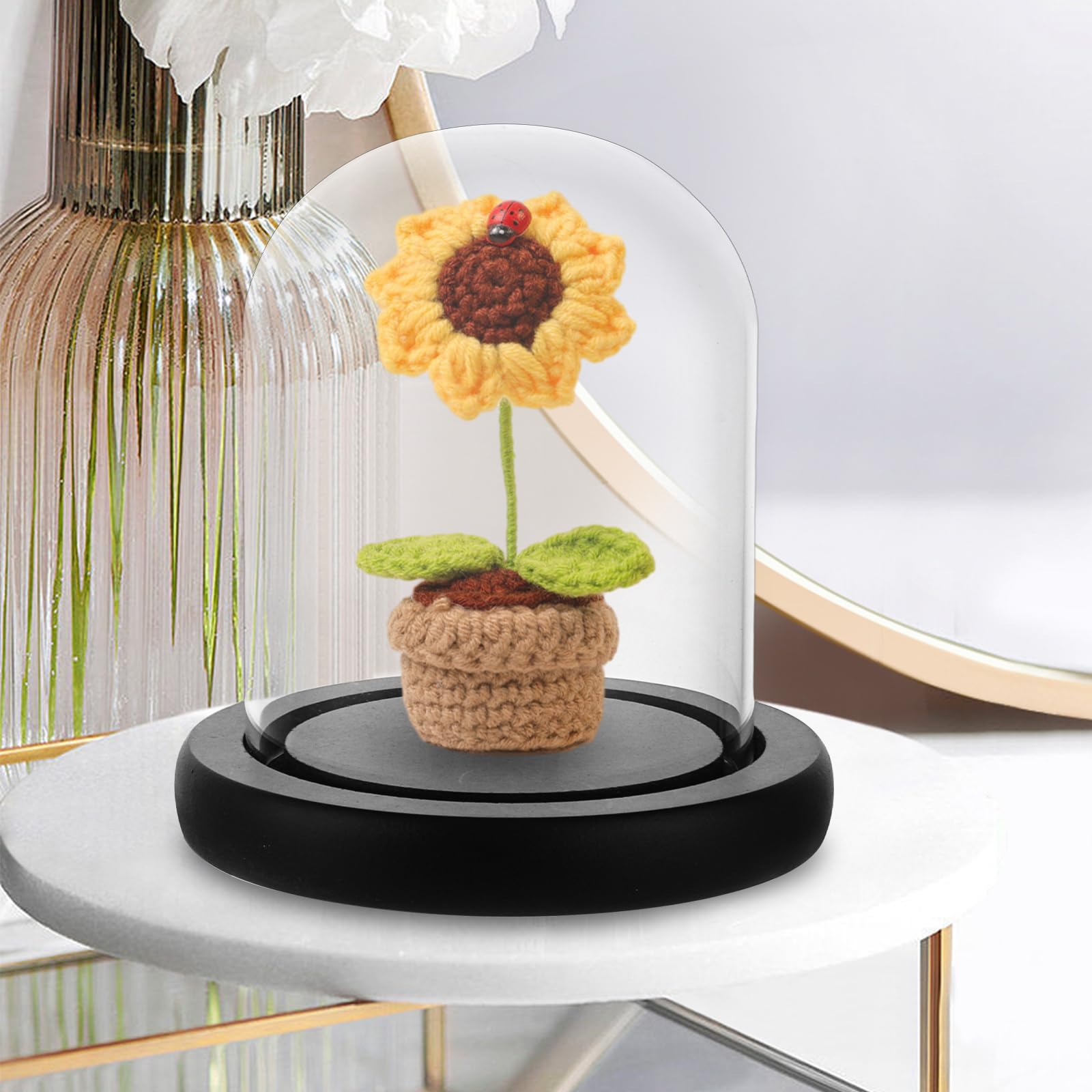 Elegante Groene Wandlamp met Houten Basis & Glazen Kap Elegante Groene Wandlamp met Houten Basis & Glazen Kap