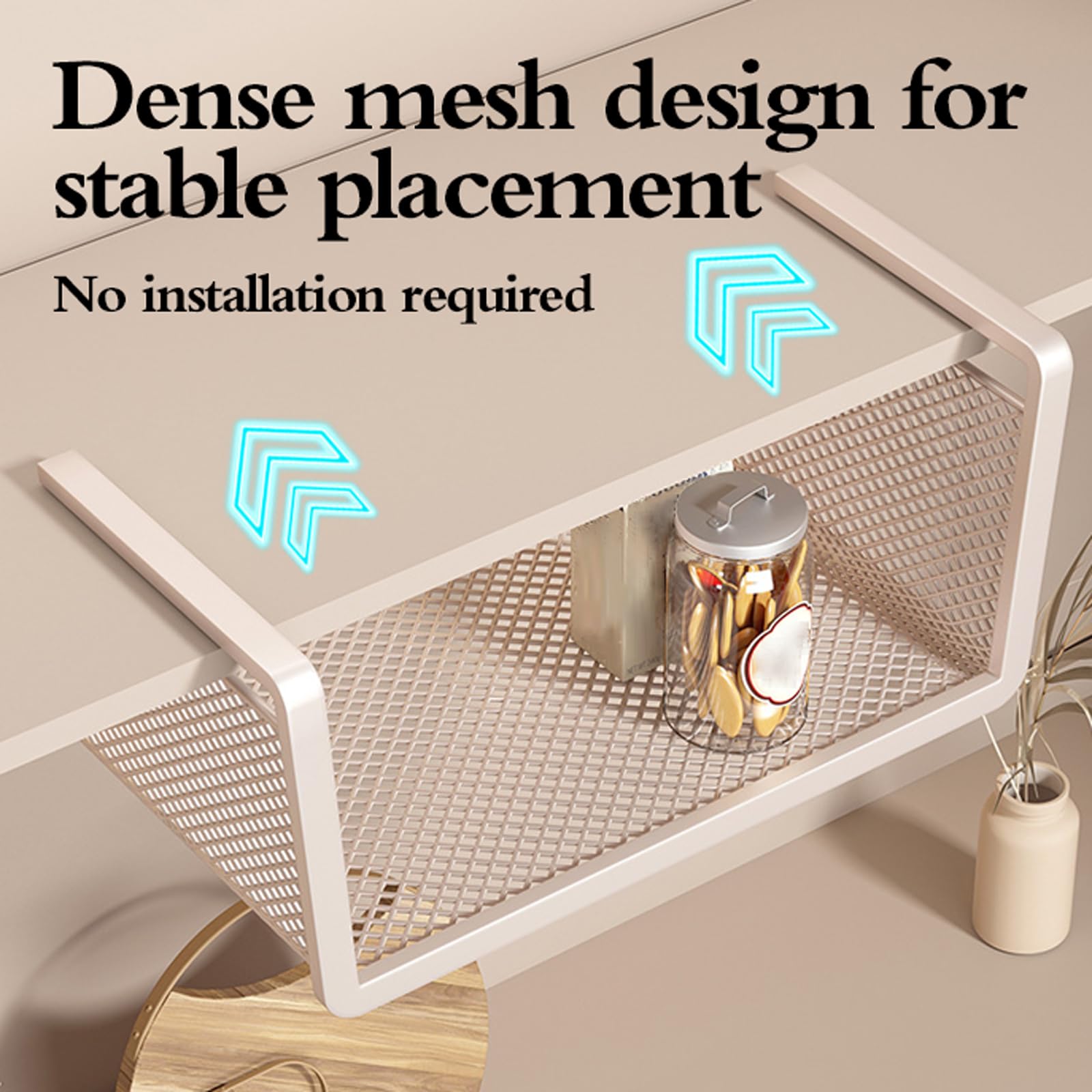 Unter Schrank HäNgekorb,HäNgekorb Regal,HäNgekorb Metall,Unterregal,HäNgender,Organizer,Mehrzweck,FüR KüChe,Schrank,SchuhschräNken Und KleiderschräNken