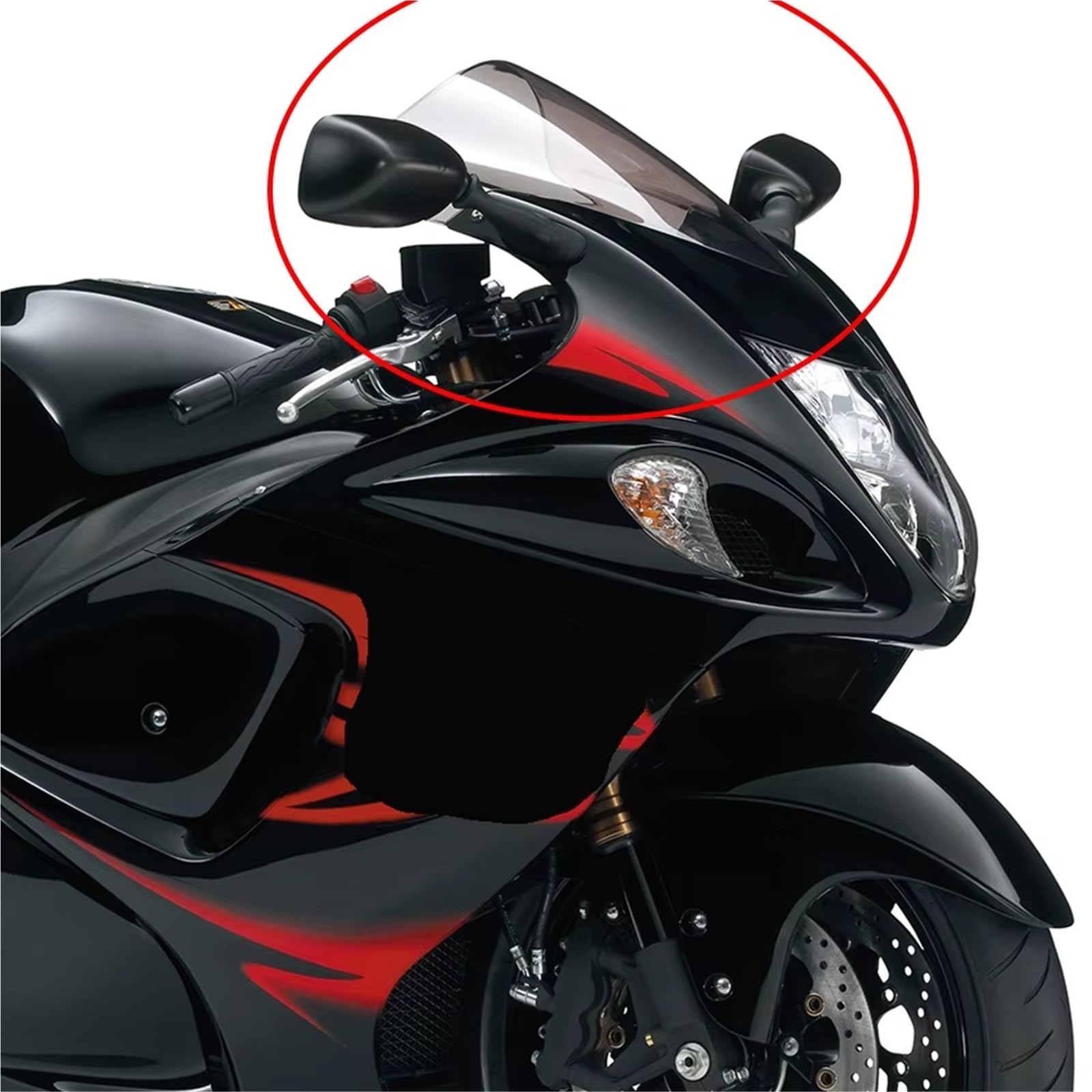 Deflettore Parabrezza Per SUZUKI Per GSXR 1300 Per Hayabusa 1999-2007 Parabrezza Deflettore Antivento A Doppia Bolla Moto