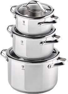 Henckels Aragon Pot Set 6 Piece, 18/10 Stainless Steel