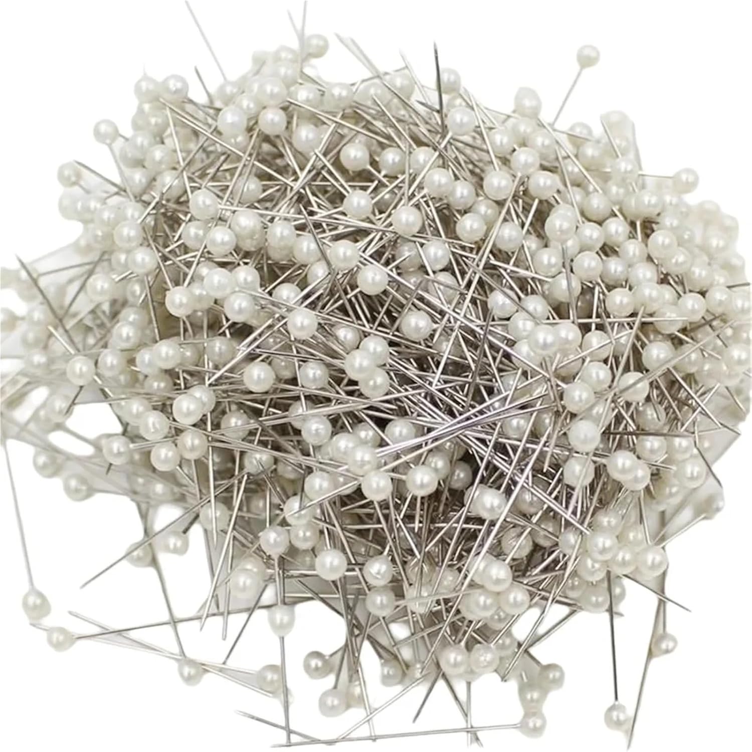 Straight Pins with Faux Pearl Heads 800pcs 4 cm Sewing Needles, Glass Ball for Dressmaking Jewellery DIY Decoration Craf