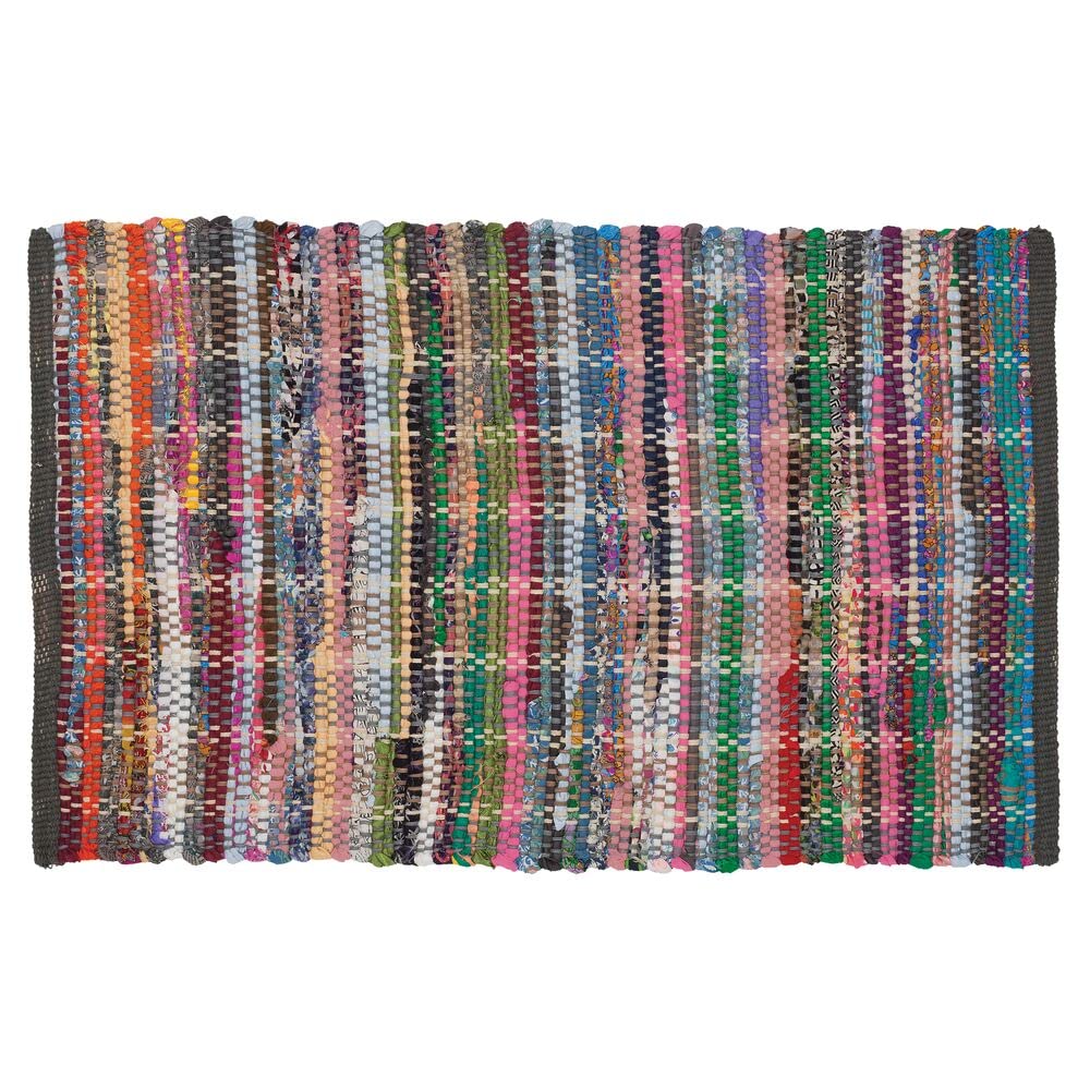 Sealskin Madras Bath Mat, Cotton, Multi, 60 x 0.7 x 90 cm