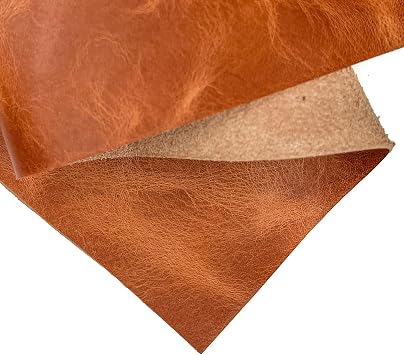 Dark Vegetable Tanned Veg Tan Leather Raw Thick Square Real Leather for Crafts Vegetable Tanned Leather Material Raw Leather Pieces Dark Veg Tan, 12x12In/ 30x30cm