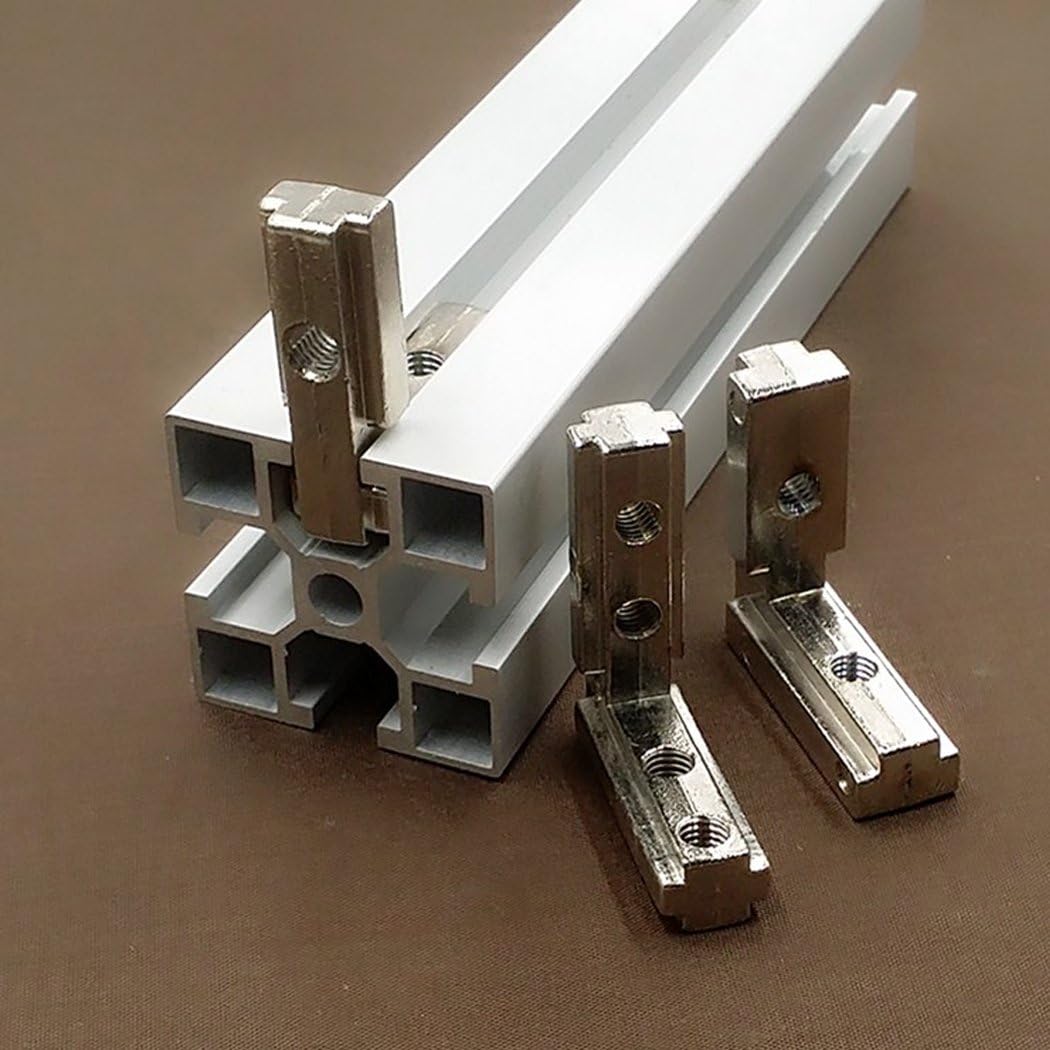 T Slot L-Shape Corner Connector with Screws L Joint Bracket for 30 Series European Standard Aluminum Profile-Nickel-Plated Zinc Alloy 10PCS - Image 4