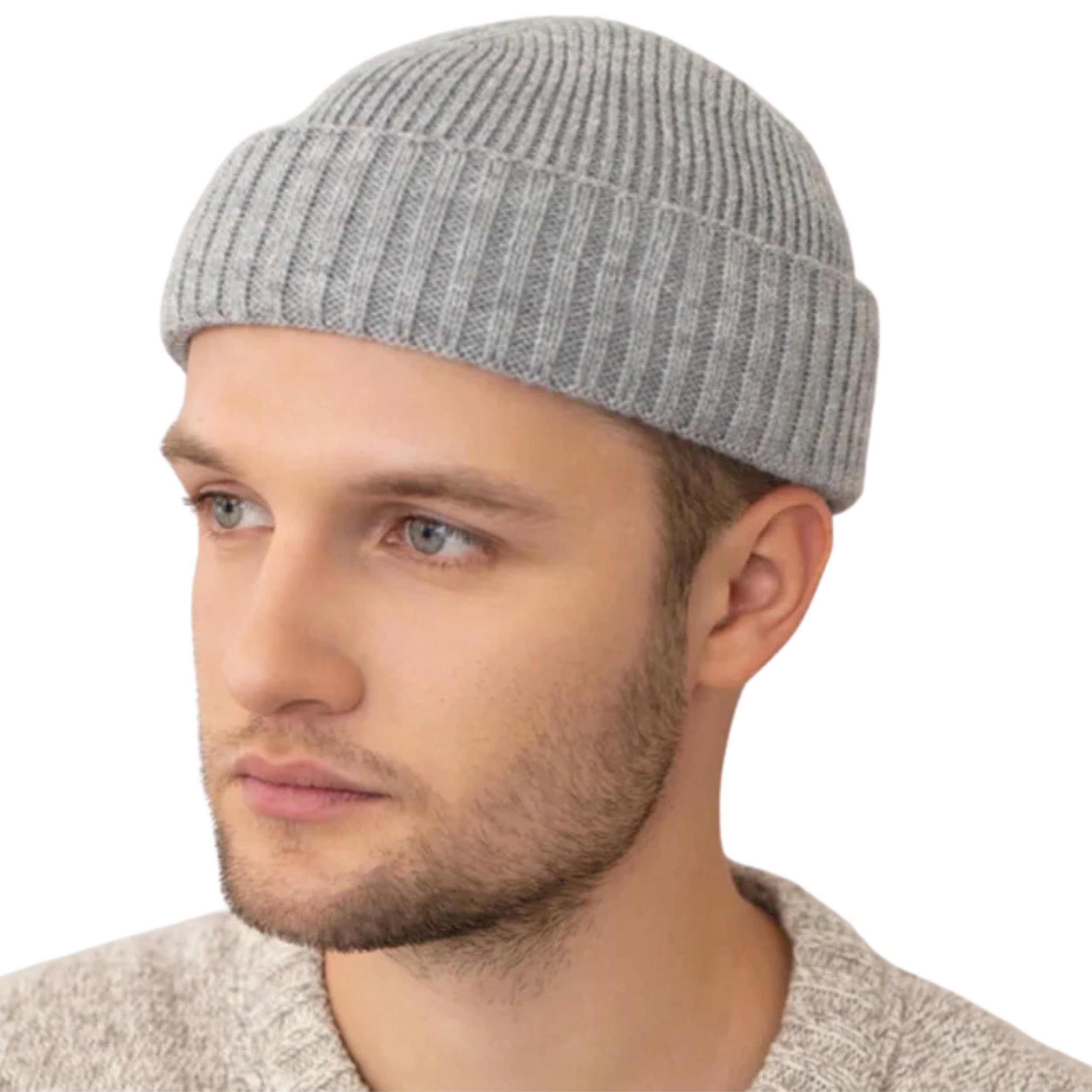 yuneek Woolen Warm Roll Up Edge Skull Cap | Korean Cap for Winter Men and Women-picture-10