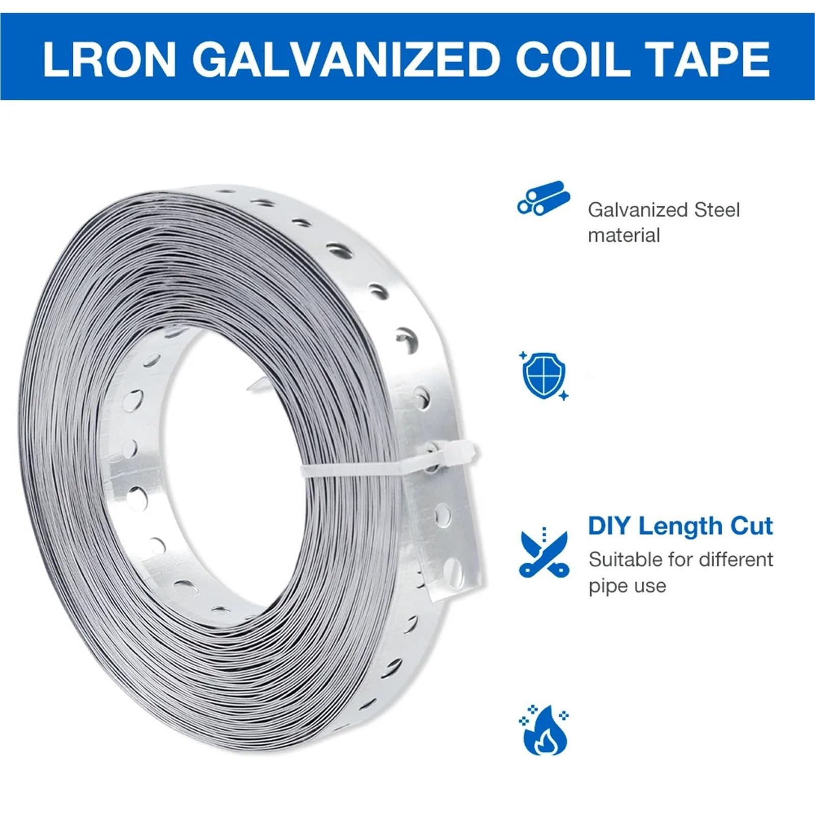 Tira perforarda de acero Rollo de cinta metálica galvanizada 15 m