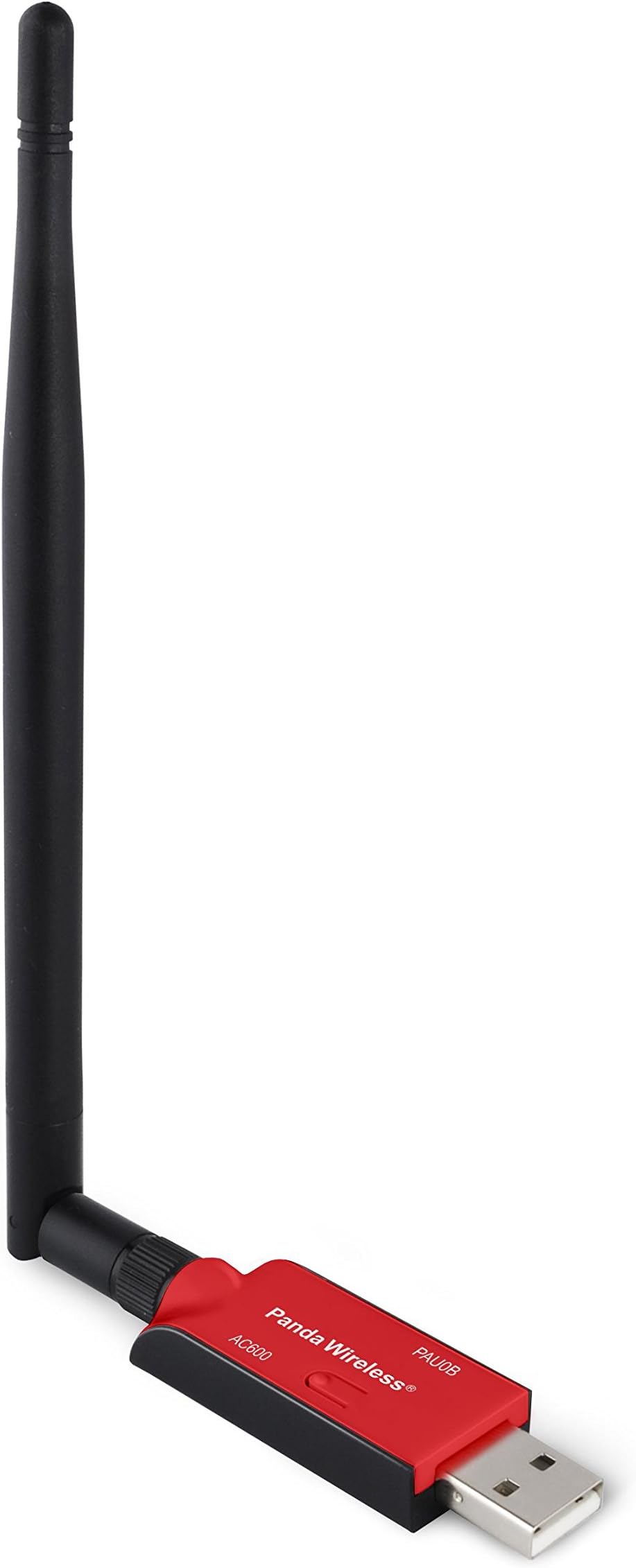 PAU0B AC600 Dual Band (2.4GHz and 5GHz) Wireless N USB Adapter W/High Gain Antenna - Windows 7/8/8.1/10/11, Zorin, Mint, Ubuntu, openSUSE, Fedora, Kali Linux and Raspbian