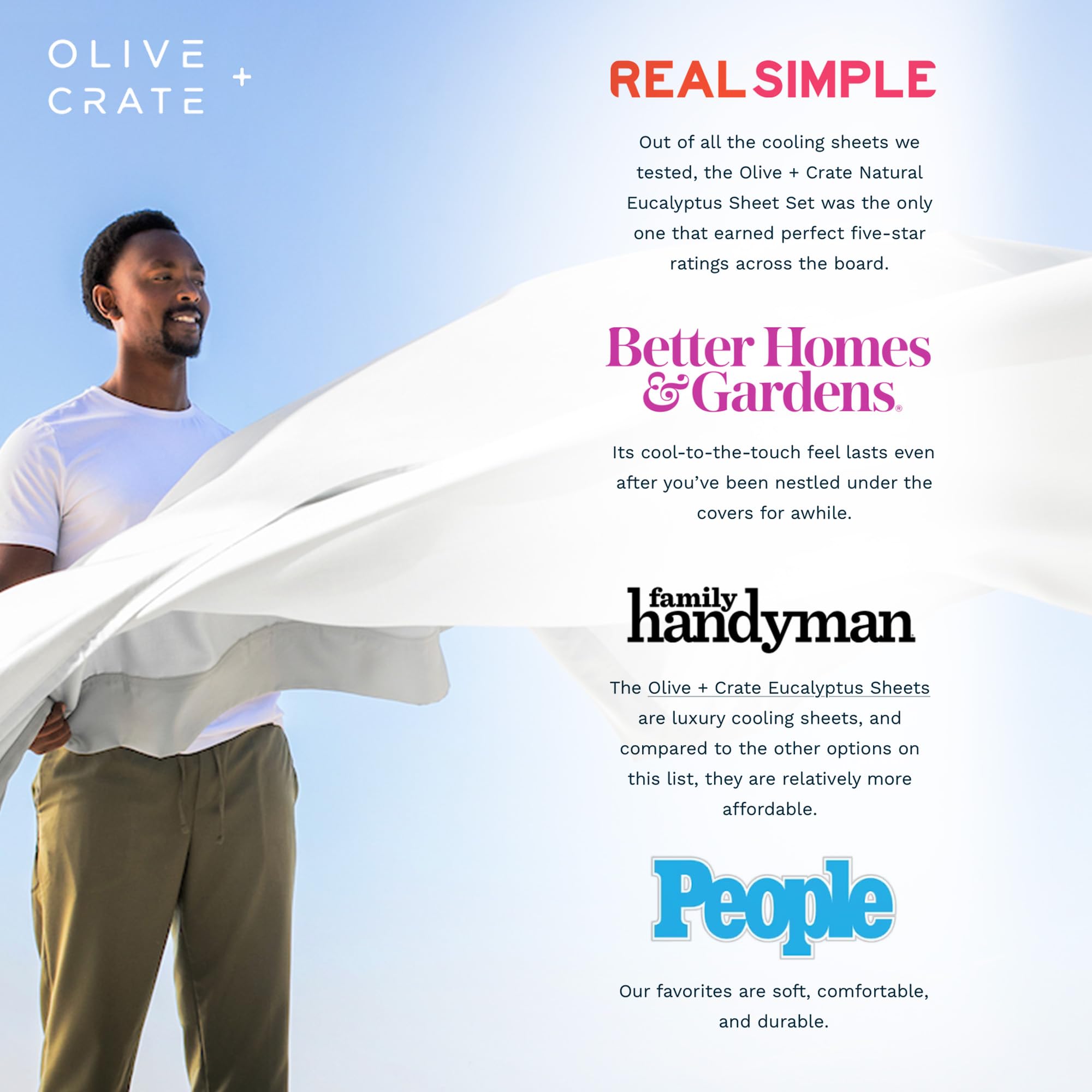 Olive + Crate Tencel Eucalyptus Pillowcases - 100% Tencel Lyocell Cooling Pillow Cases for Hot Sleepers - Hypoallergenic, Moisture-Wicking, Silk Alternative, Vegan - King Size Set of 2 [Moss]: Taupe Sand Queen