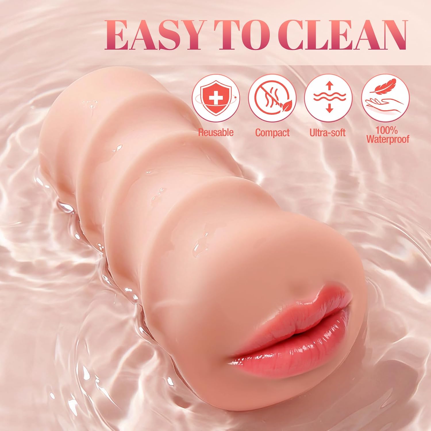 4.5" Mini Male Masturbator Blowjob Mouth Pocket Stroker Oral Adult Sex Toys