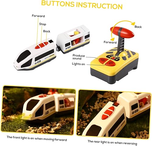 Miniatura 5 de NUOBESTY Tren de control remoto Motor RC Tren Modelo de juguete eléctrico de ferrocarril de juguete para niños (sin batería)