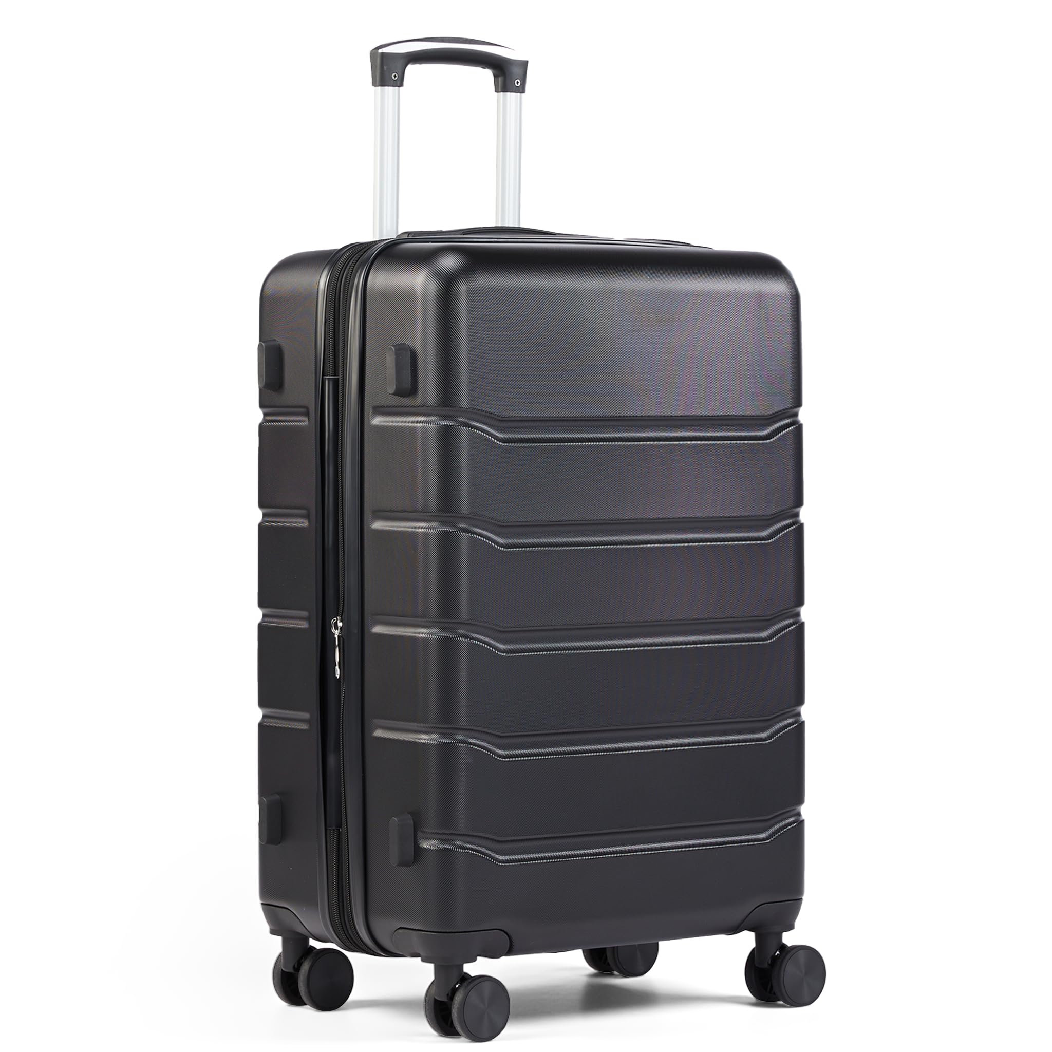 InfiniPower 28 Inch Expandable Hardside Carry-On Luggage, Hard Shell Lightweight Rolling Suitcase with Double Spinner Wheels & TSA Lock, Black