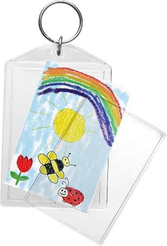 Snapins 2 x 2.875 Clear Acrylic Photo Keychains - Pack of 72