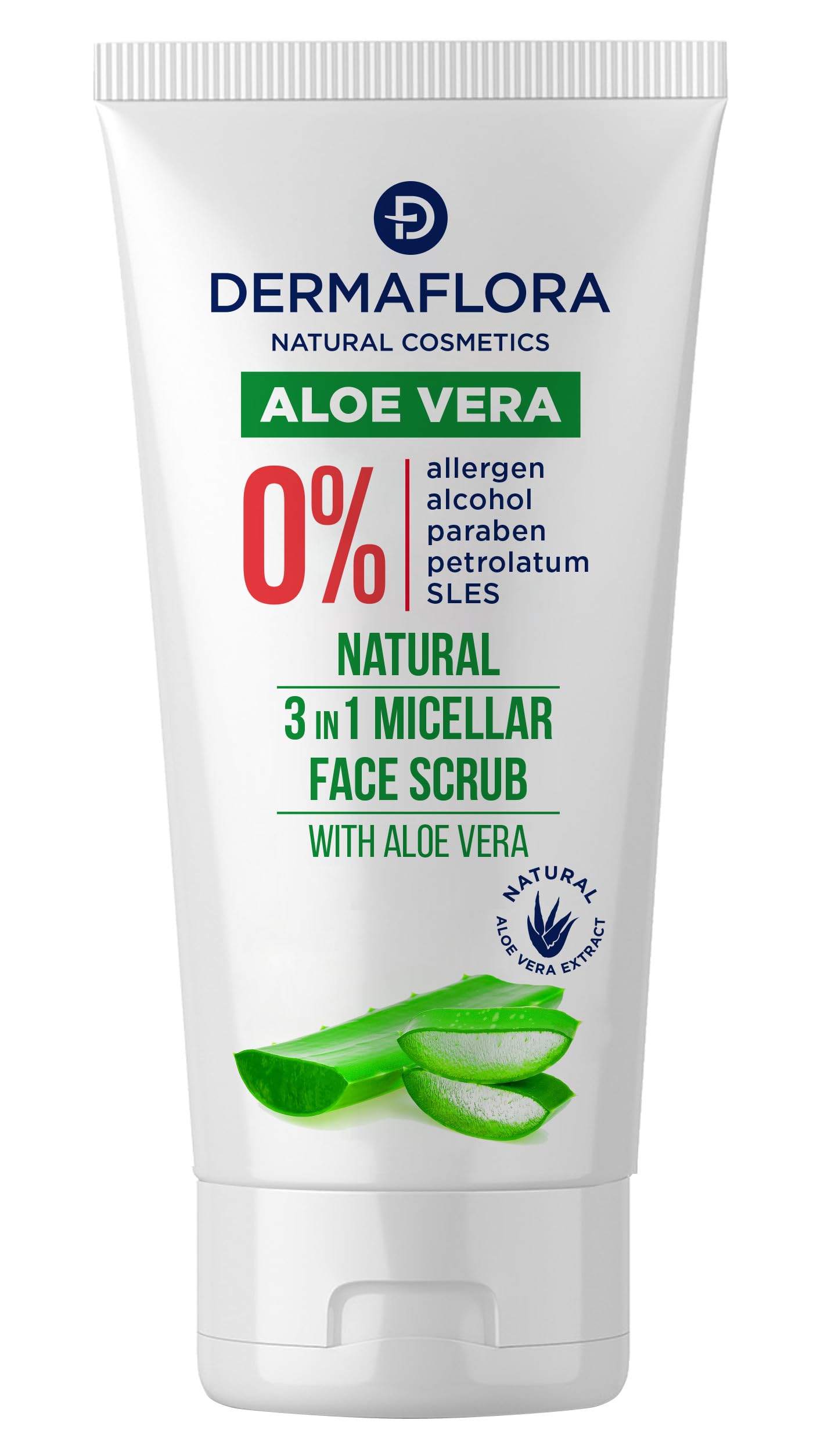 Micellar Face Scrub with Aloe Vera - 3-in-1 Face Cleanser, Exfoliator & Makeup Remover, 100 ml (Pack of 1)