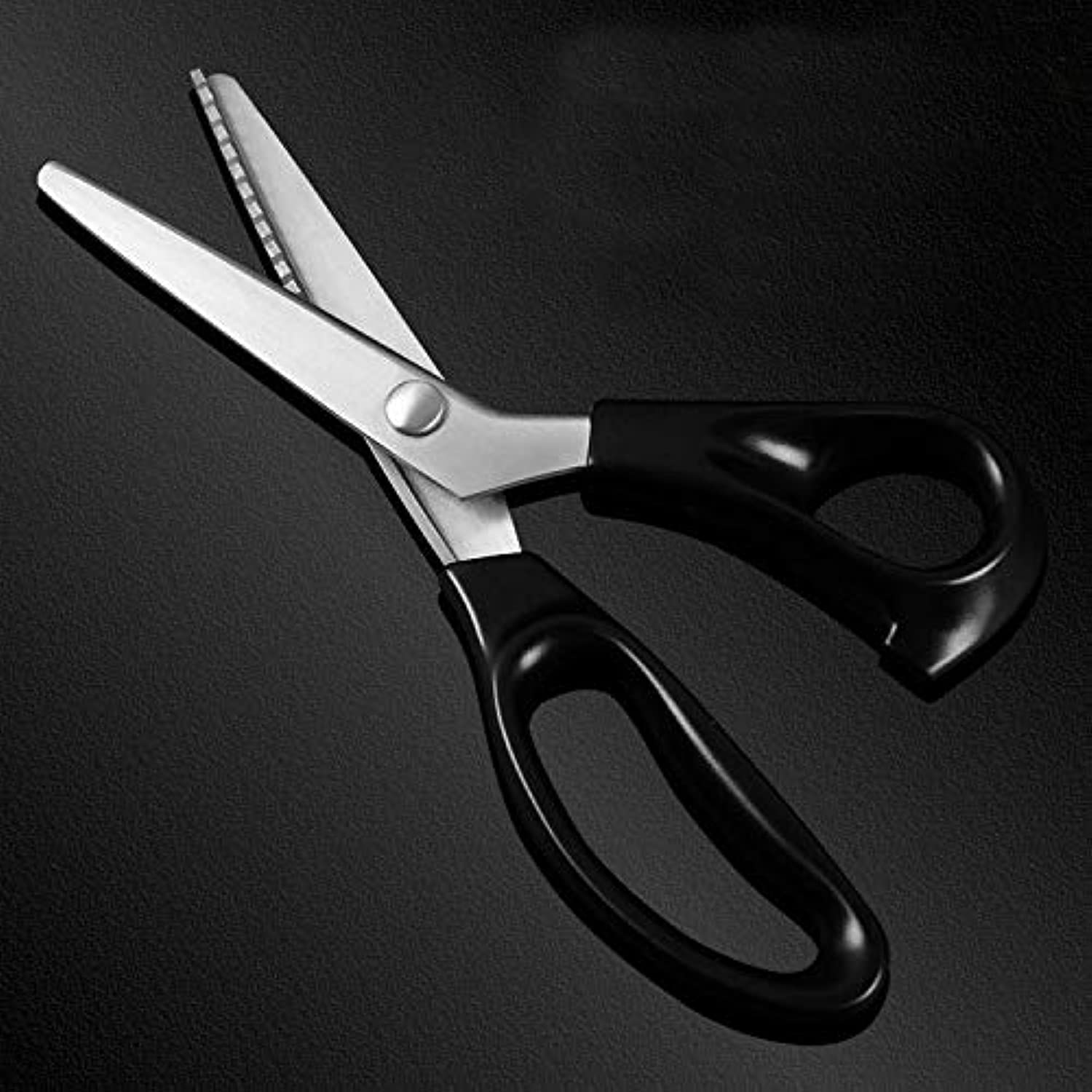 3 5 7mm Professional Dressmaking Pinking Shears Scissors Fabric Embroidery Decorative Shears Kitchen Zigzag Scissors Sewing (Color : 7MM)