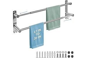 Versatile Bathroom Towel Racks: Adjustable, Durable, and Space-Saving Solutions