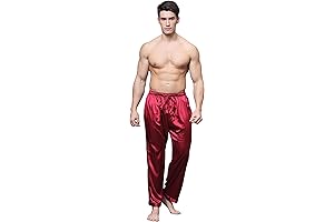 Tony & Candice Men's Satin Pajama Pants | Luxurious Long PJ Bottoms