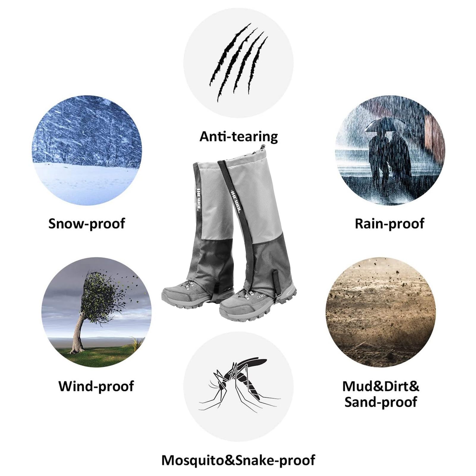 Beingamaschen, Atmungsaktive Schlangengamaschen, Verstellbare Knöchelgamaschen, Karierter Stoff, Geeignet for Outdoor-Sport Und Arbeit Im Freien (2 Farben Erhältlich)