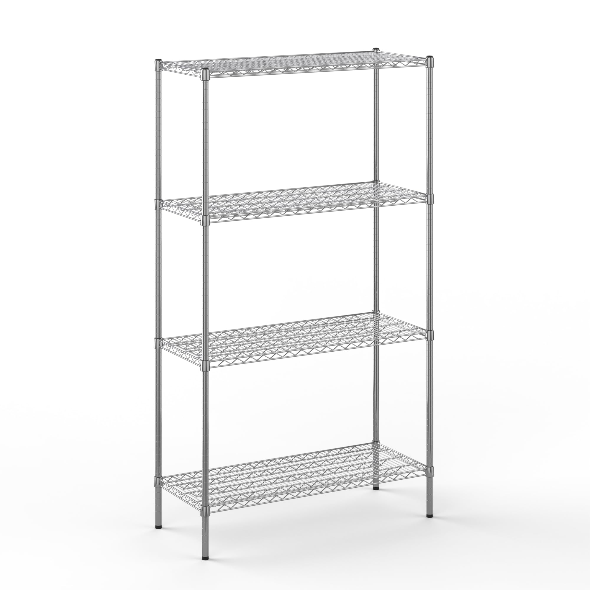 18" Deep x 42" Wide x 74" Height Wire Shelving Kit | 4-Tier | NSF Commercial Storage Rack Unit