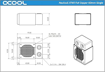 Amazon.com: Alphacool NexXxoS XT45 Full Copper 60mm Single