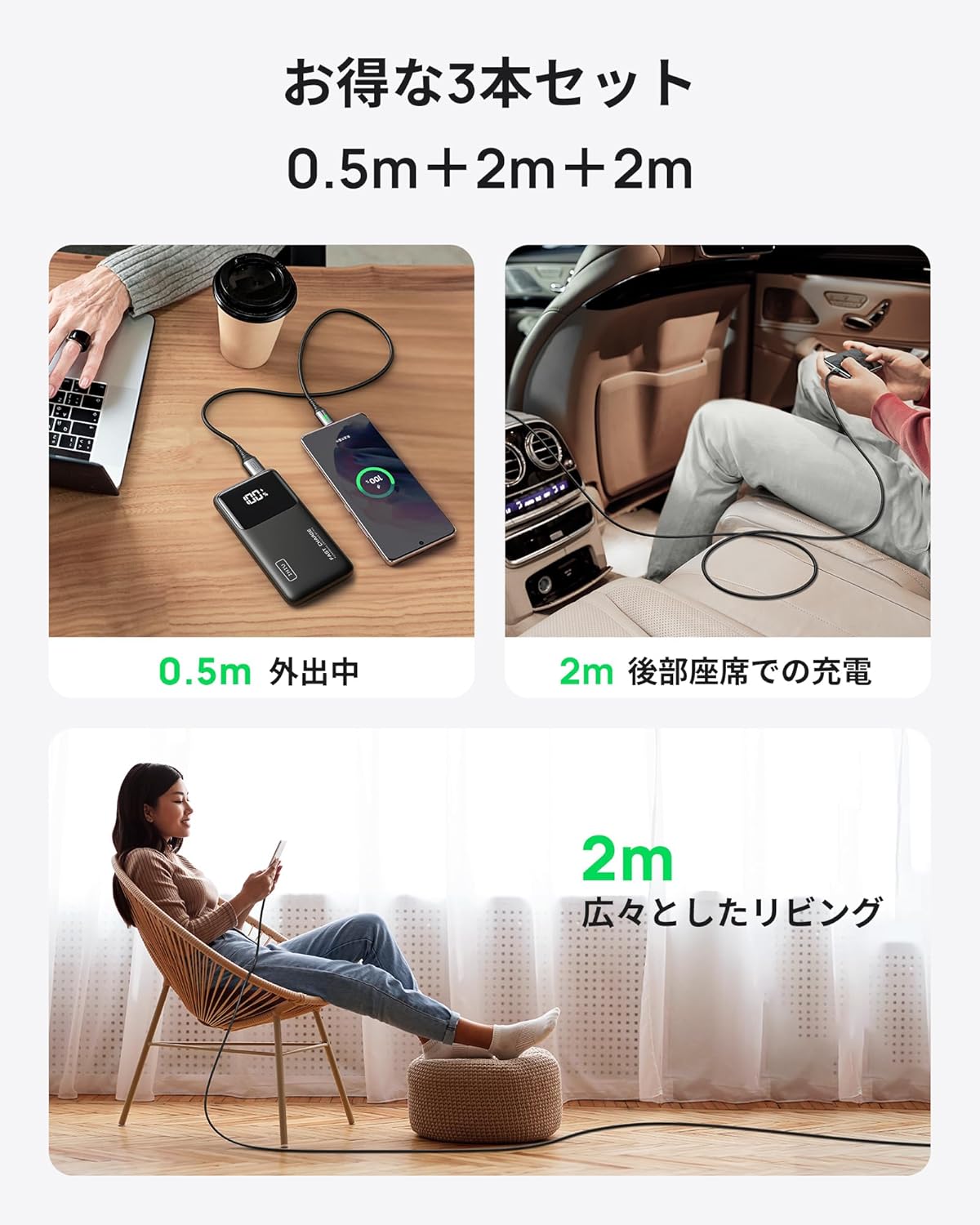 INIU USB C Cable, [5 Pack 3.1A] QC Fast Charging USB Type C Cable, Nylon Phone Charger USB A to USB C Cable for Samsung Galaxy S21 S20 S10 Plus Note 10 LG Google Pixel OnePlus