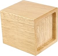 Vista 4 de SINJEUN Paquete de 4 elevadores de madera maciza de 4 pulgadas, elevadores de muebles de madera cuadrada natural, extensores de madera para mesa