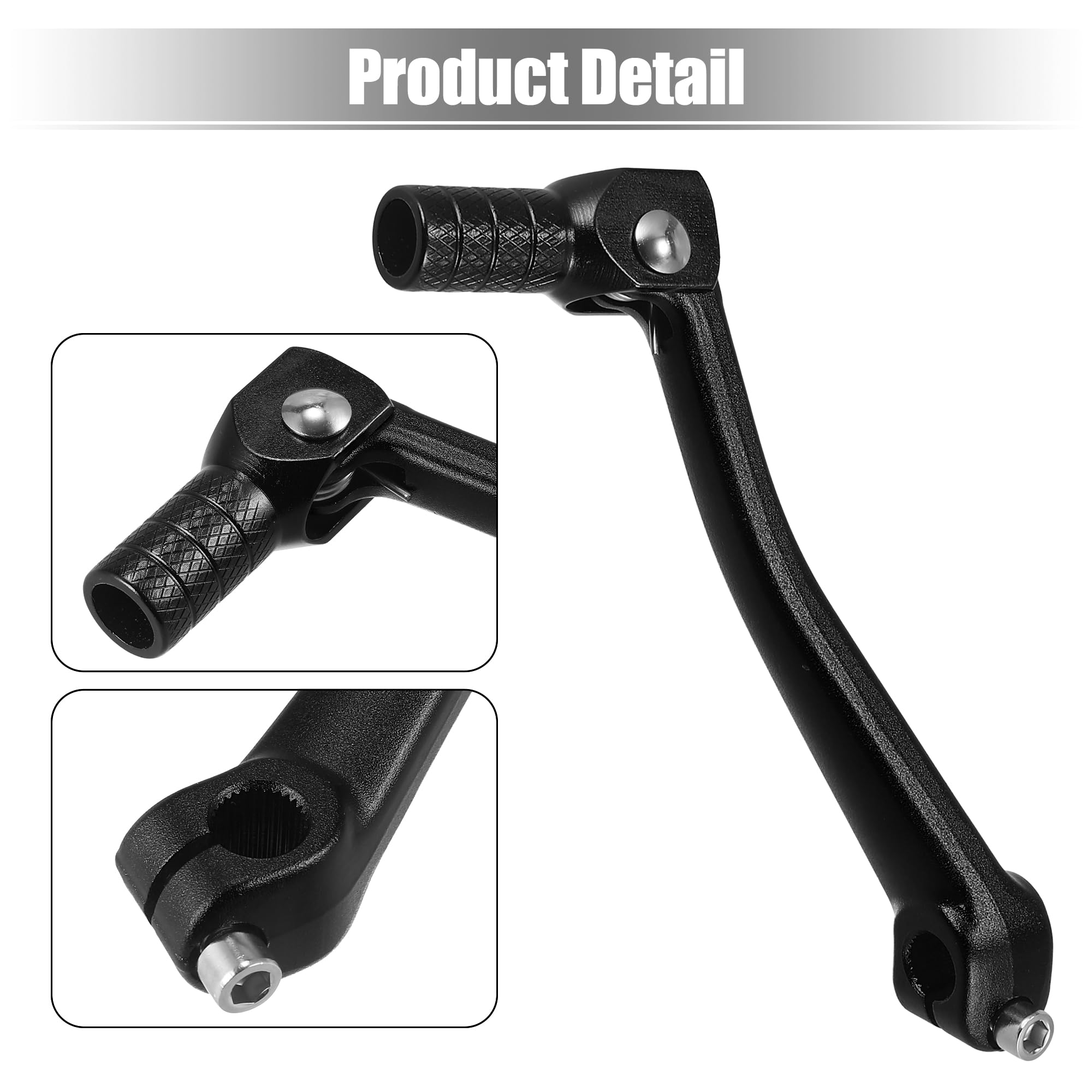 Motoforti Motorrad Klappbarer Einzelner Schalthebel 50cc-250cc 11mm Schwarz